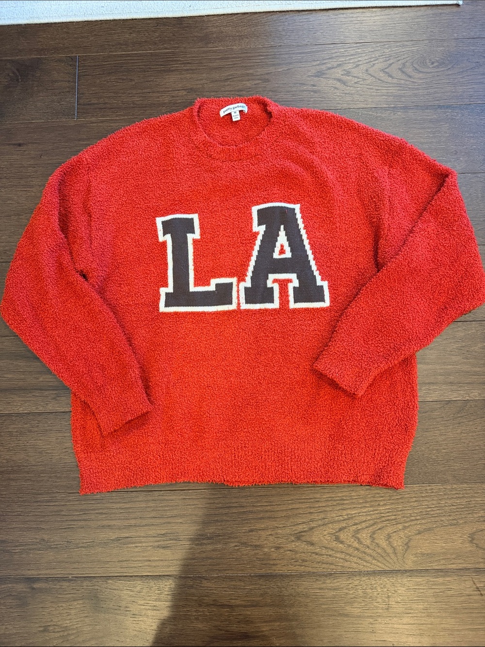 Pretty Garbage Red LA Crewneck Sweater - Medium- C53-044